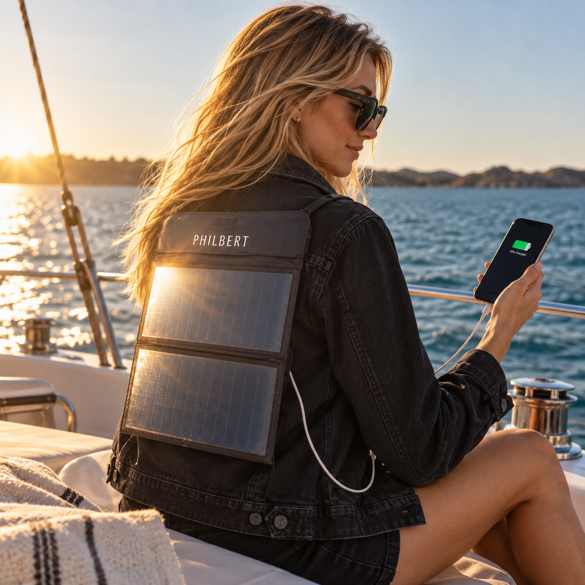 Denim Jacket – Festival Jacket with Solar Panel