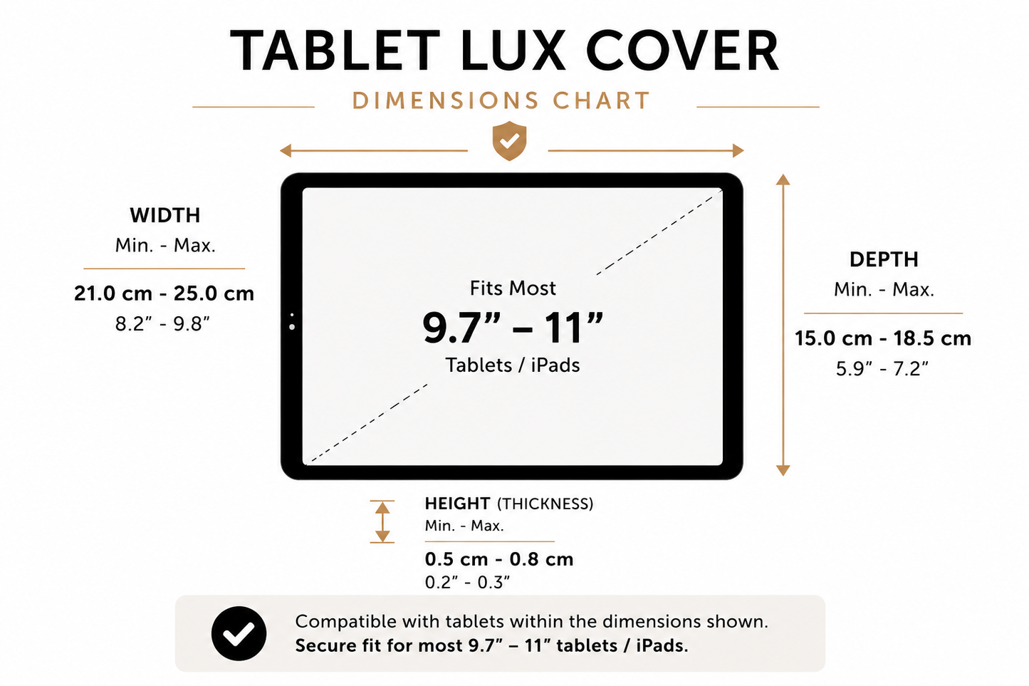 Striped 4 in 1 - Tablet Screen Shade - Lux cover with built-in sun hood | Universal | Model Lima