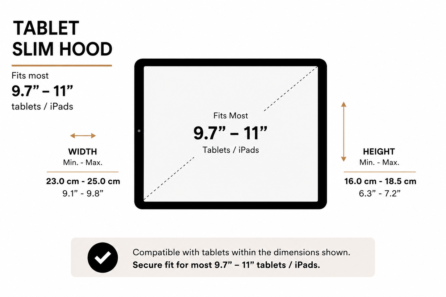 4-i-1 Tablet Screen Shade - Slim Hood | Model Monaco | Pink
