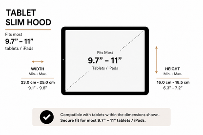 4-i-1 Tablet Screen Shade - Slim Hood | Model Monaco | Pink